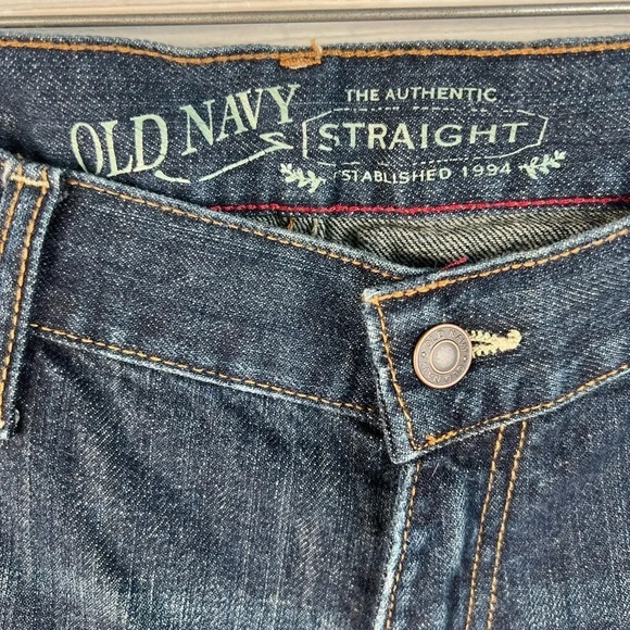 Old Navy The Authentic Straight Leg Jeans Size 38x34 - Picture 6 of 12